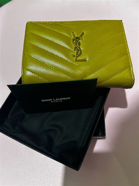 YSL PFD Mono Leather Continental Wallet .